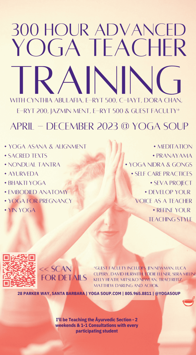 300 Hour Yoga Teacher Training at Yoga Soup in Santa Barbara California